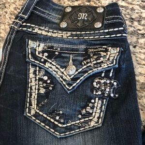 Miss Me rhinestone pocket jeans